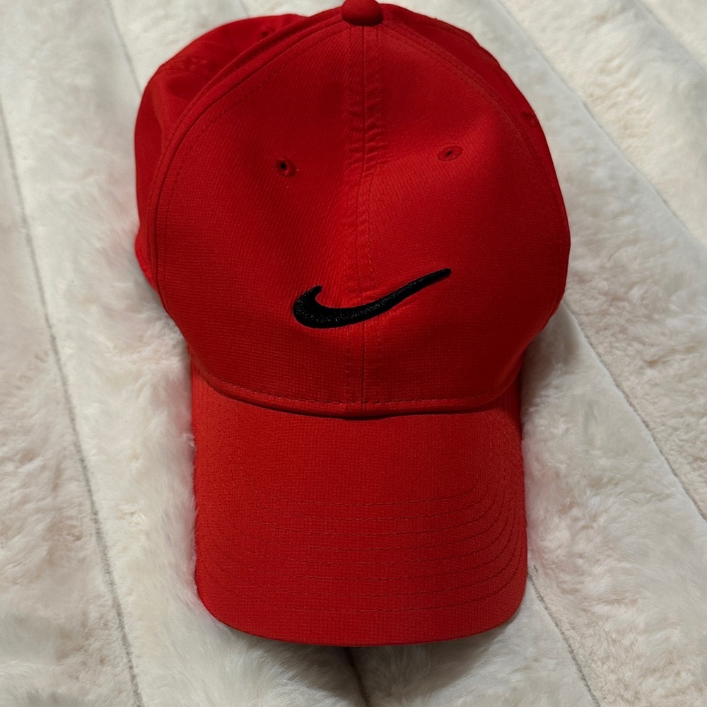 Nike Red Cap with Black Swoosh
